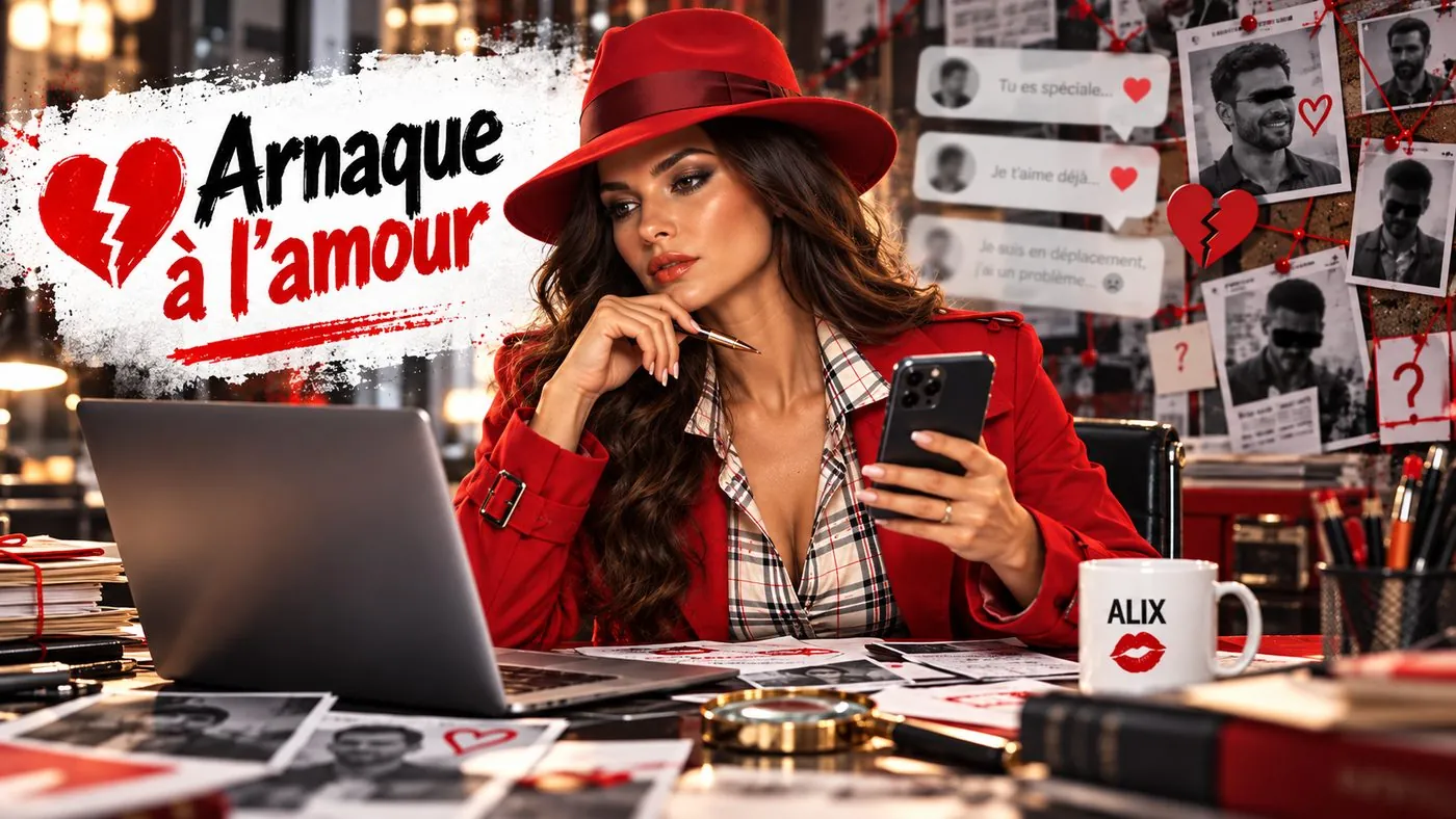 Alix examine une conversation suspecte : arnaque à l’amour